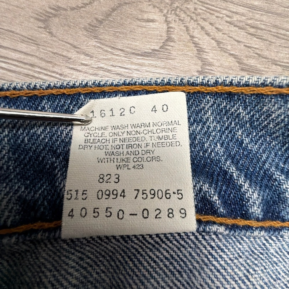 Vintage Levi's 550 Orange Tab Jeans Mens 35x32 USA Relaxed Tapered Medium Wash - Picture 9 of 14